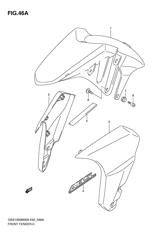 GSX1300BK (ABS) Переднее крыло