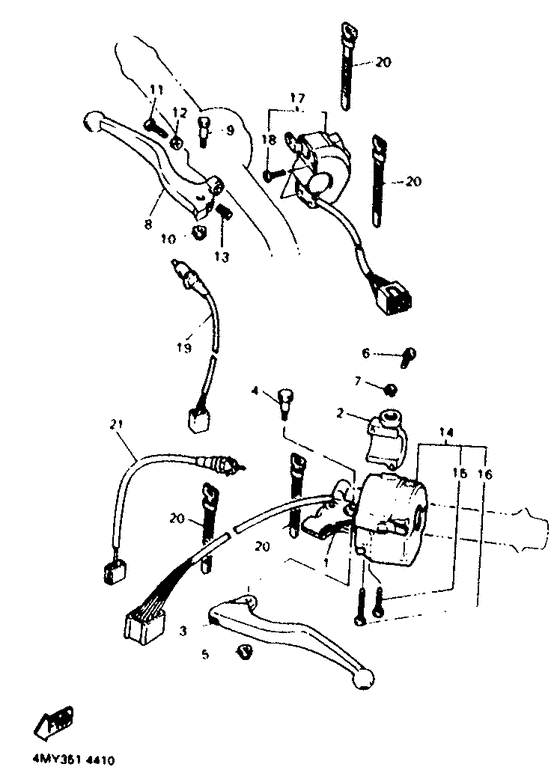Handle switch. lever