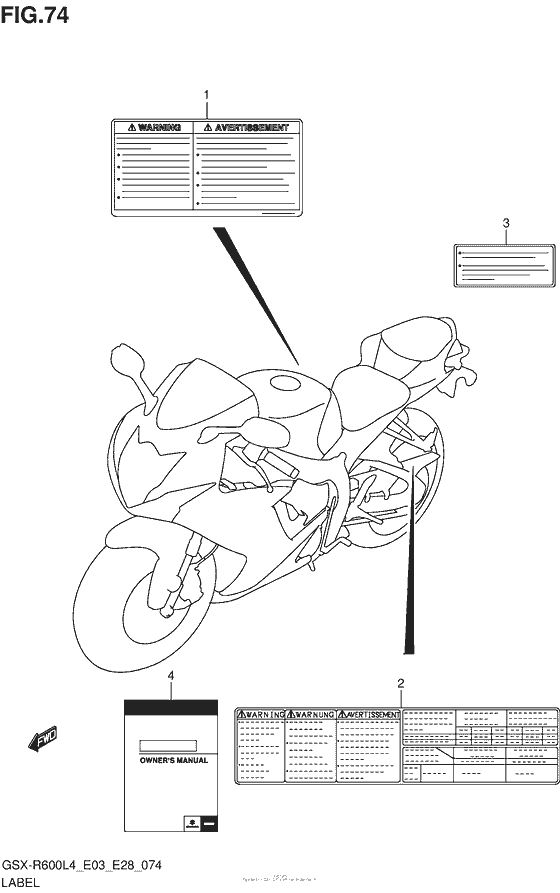 Label (Gsx-R600L4 E28)