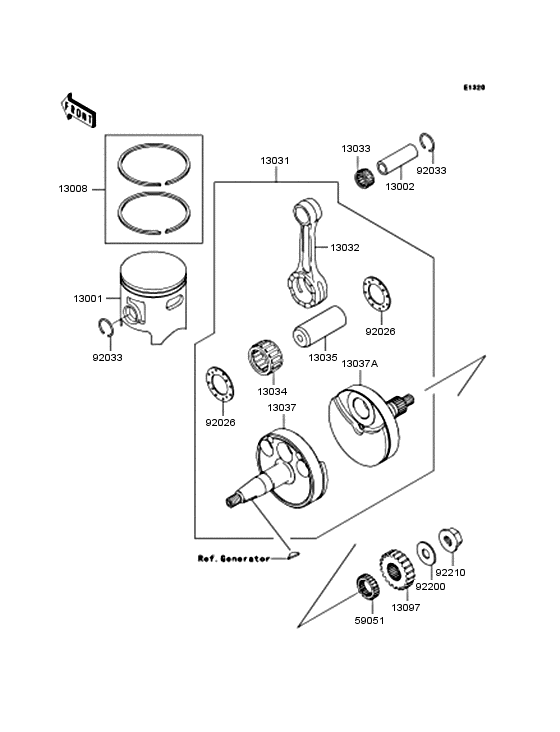 Crankshaft/piston