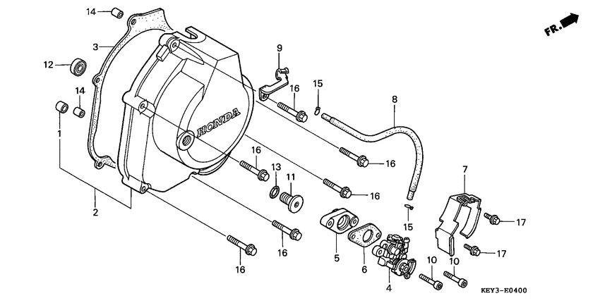 Right crankcase cover/ oil pump