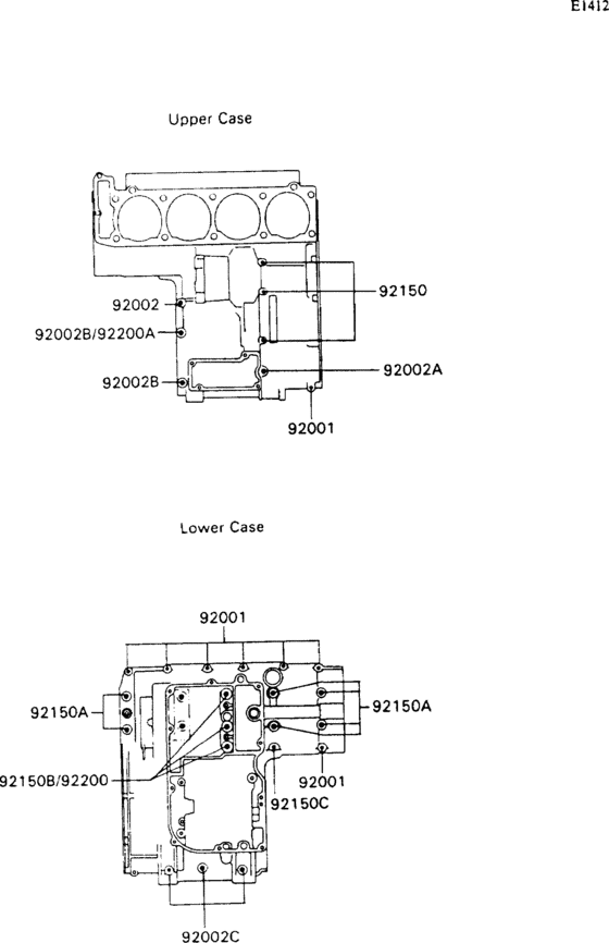 ZX1100 Болты крепления картера