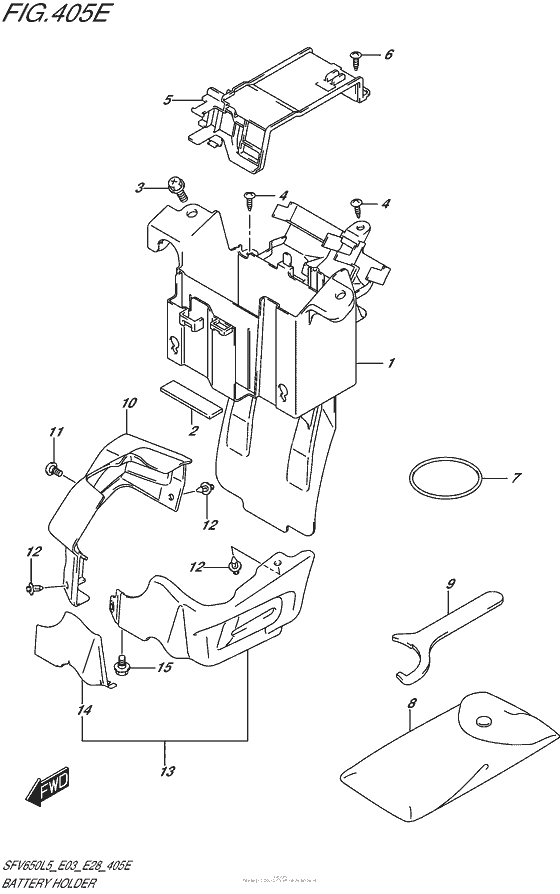 Battery Holder (Sfv650Al5 E33)