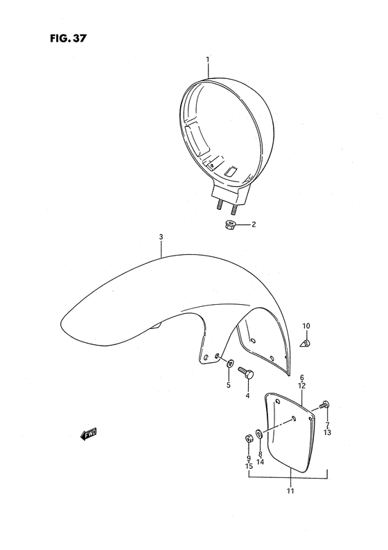 Headlamp housing - front fender
