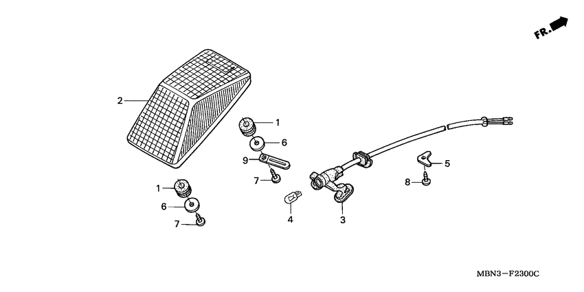 XR650R Taillight unit ass`y