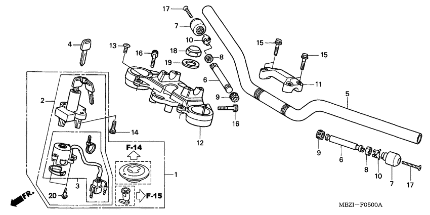 Handle pipe/top bridge