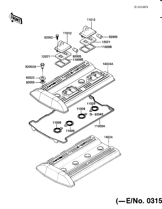 ZX900 Крышка головки цилиндров