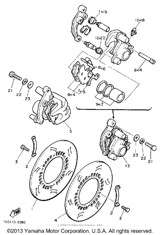 Front brake-caliper