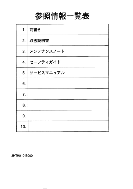 SR400 参照情報一覧