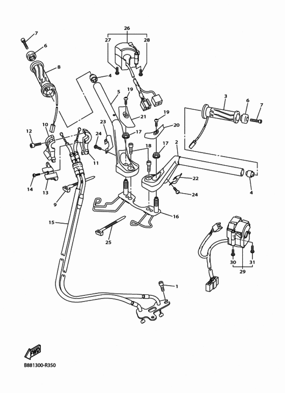 Steering handle & cable