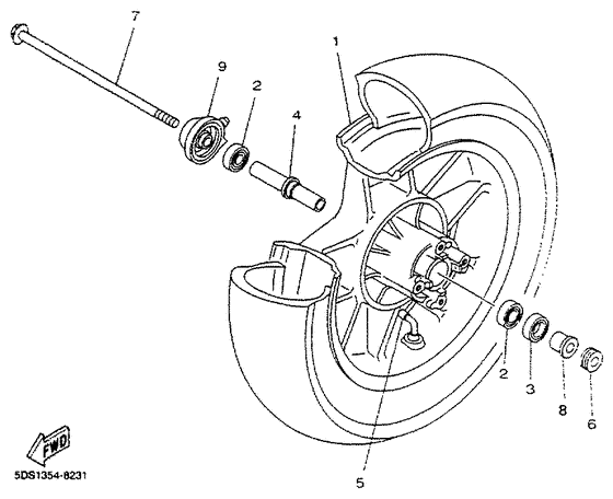 YP125 Переднее колесо