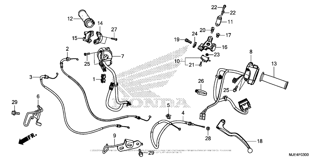 Handle Lever + Switch + Cable