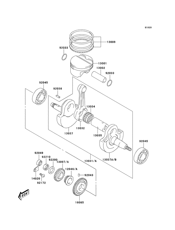 Crankshaft/piston
