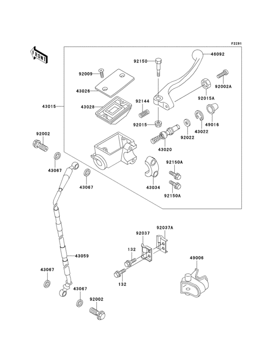Front master cylinder(kx500-e4/e5)