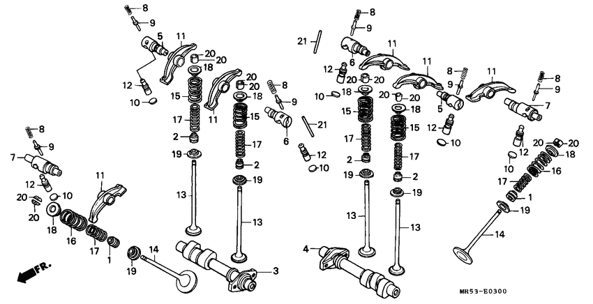PC800 Распред вал / клапана