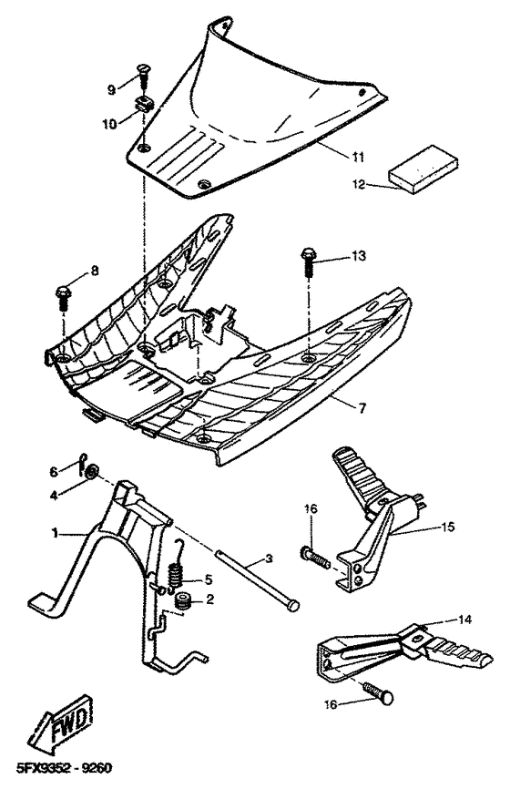 CW50RS Stand. footrest