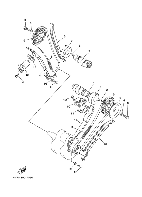 XVS650A Camshaft. chain