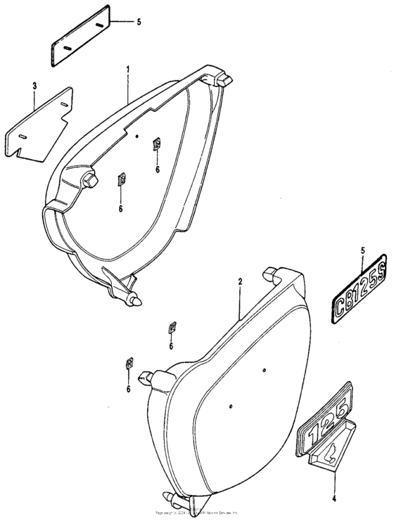 CB125S Боковые обтекатели
