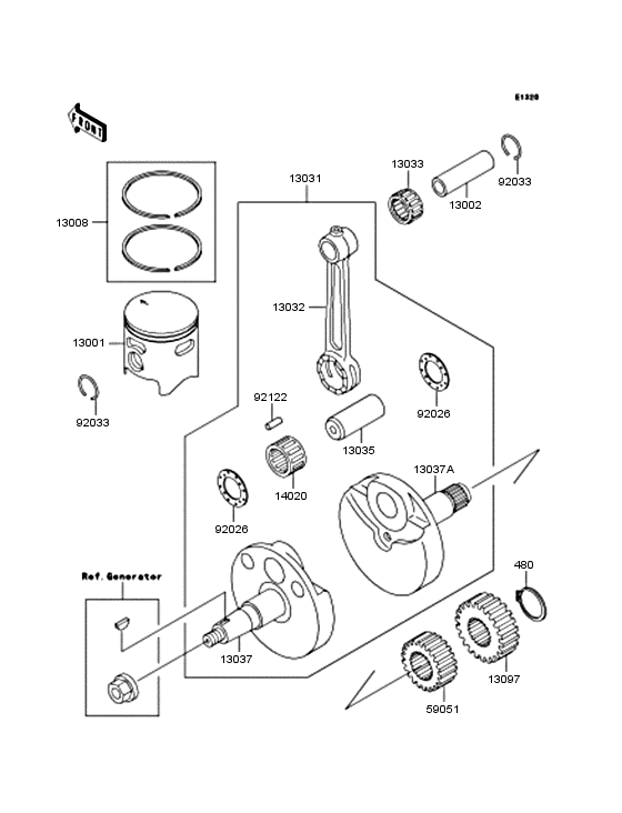 Crankshaft/piston