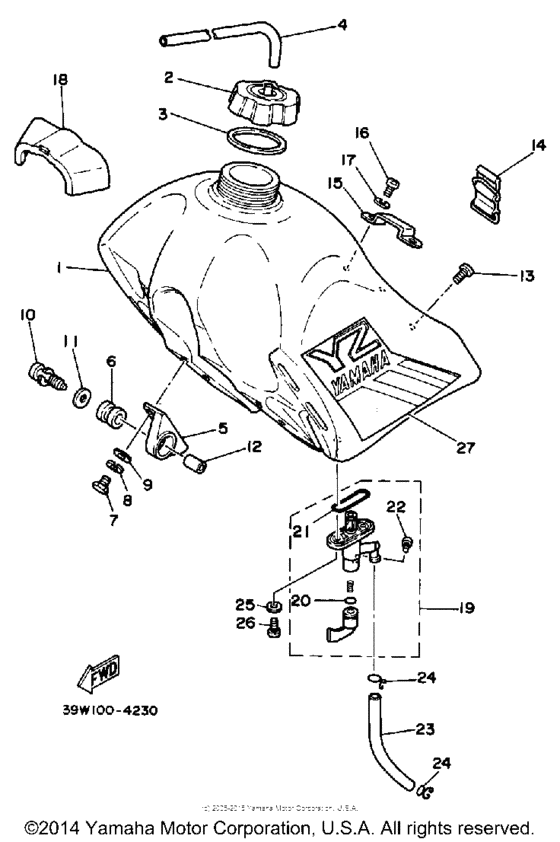 YZ125K Fuel tank l