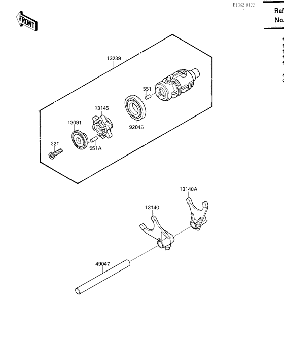 Change drum/shift fork