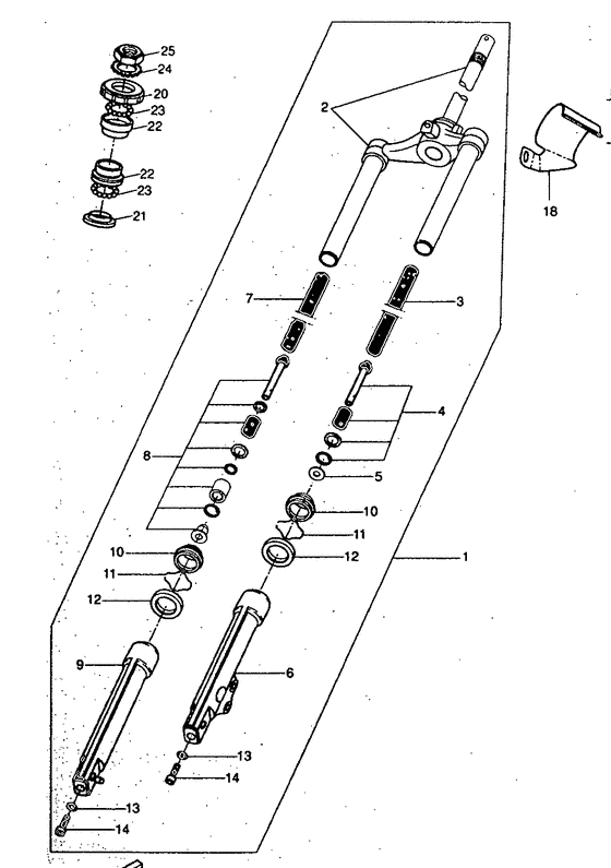 YH50 Передняя вилка