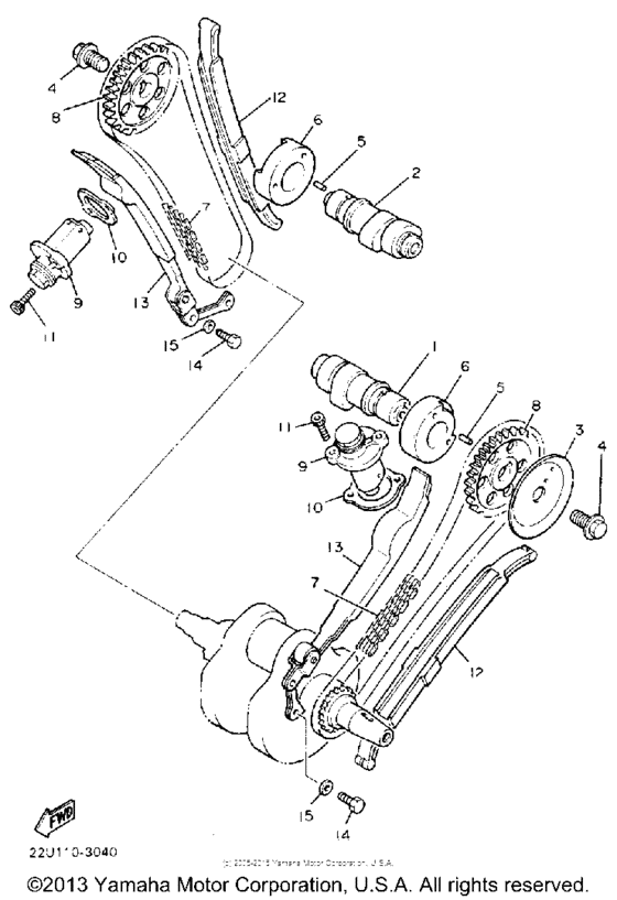 XV535A Цепь механизма газораспределения