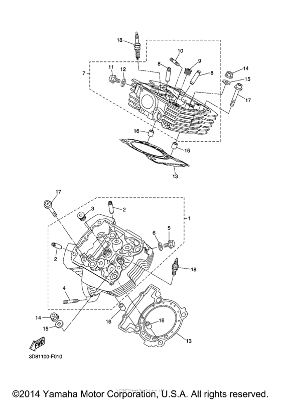 XVS1300CTF Головка цилиндров
