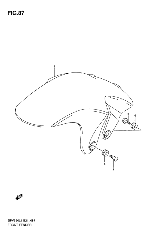 SFV650 (ABS) Переднее крыло