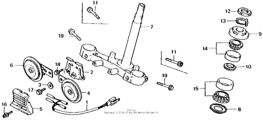 Steering stem + horn