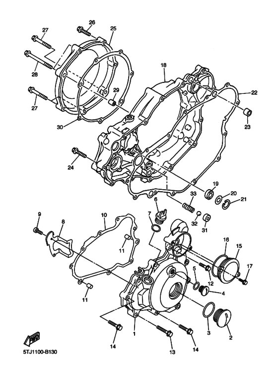 Crankcase cover ass`y  (v