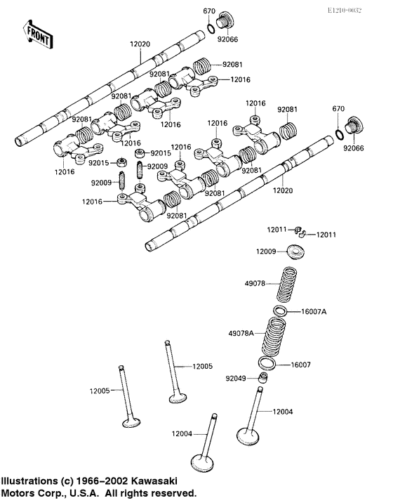 ZX900 Rocker arms / valves