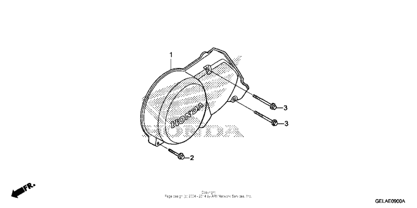 CRF50F Крышка картера левая