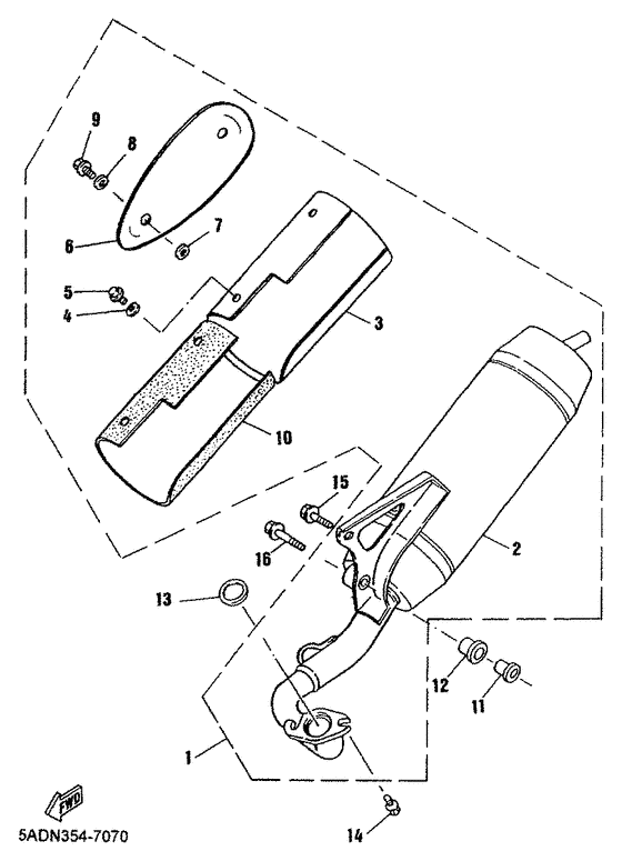YN50R Выхлопная система