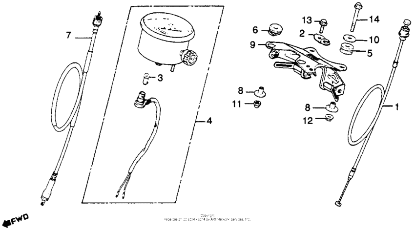 XR250 Speedometer + headlight stay