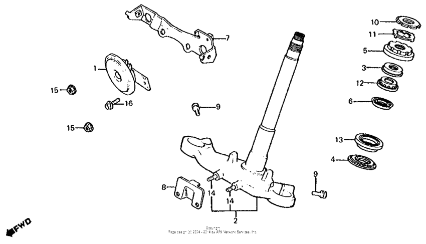Steering stem + horn