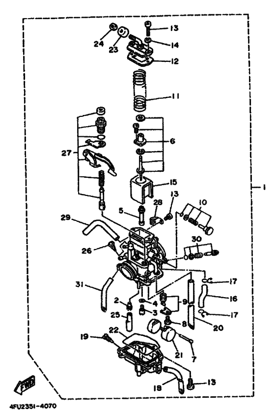 TDR125 Carburetor assy