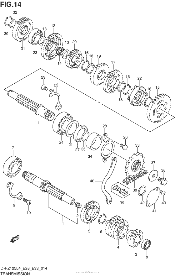 Transmission (Dr-Z125L4 E28)