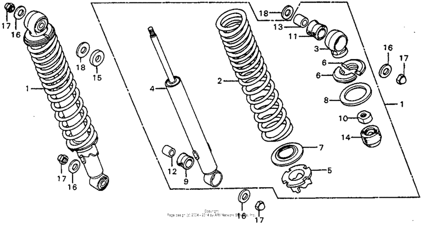 Rear shock absorber 77-78