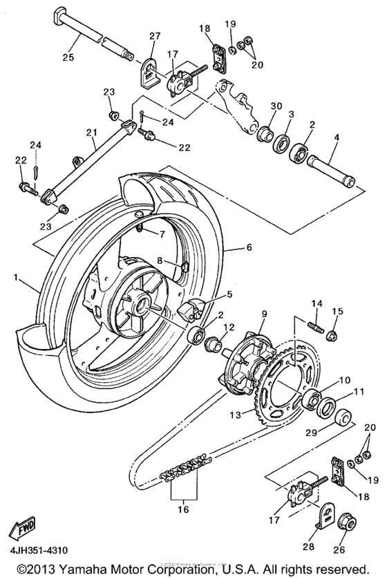 YZF600RH Переднее колесо