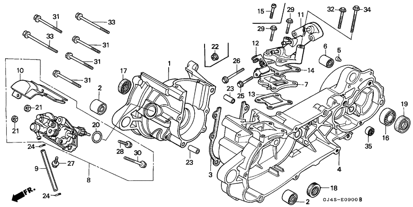 Crankcase/oil pump