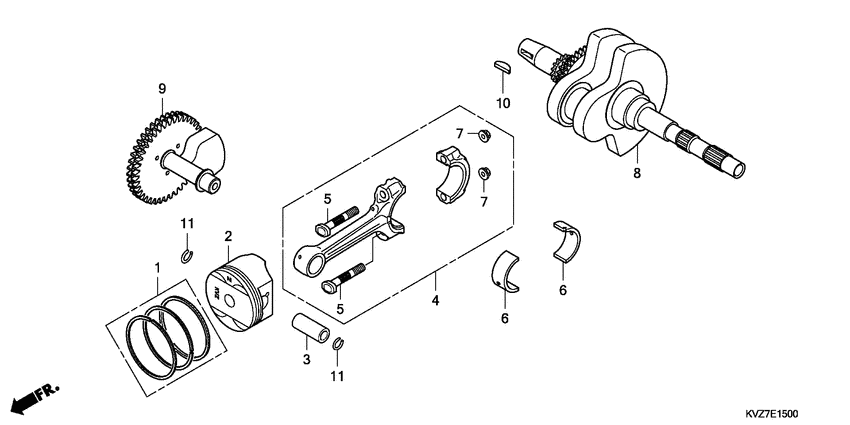 Crankshaft/piston