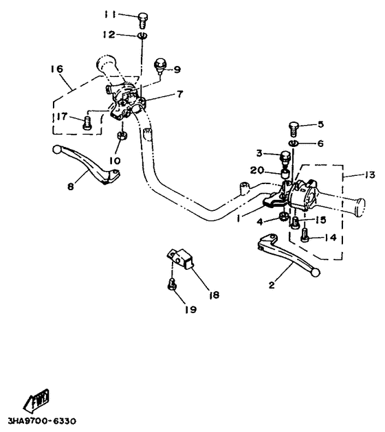 Handle switch. lever