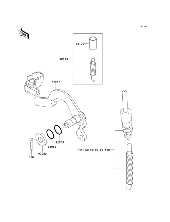  Педаль тормоза