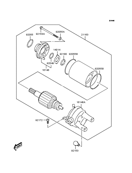 Starter motor/starter clutch