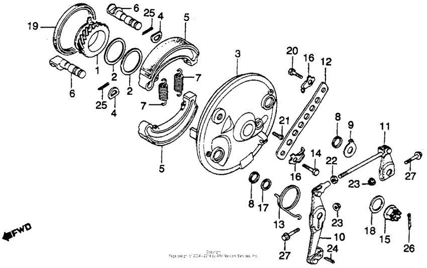 Front brake + front brake panel