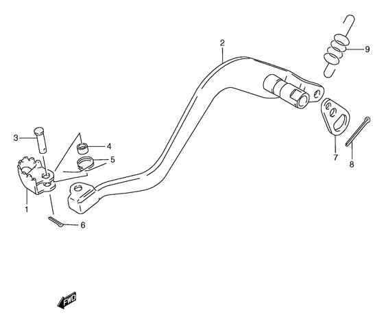 TS125 Передний суппорт