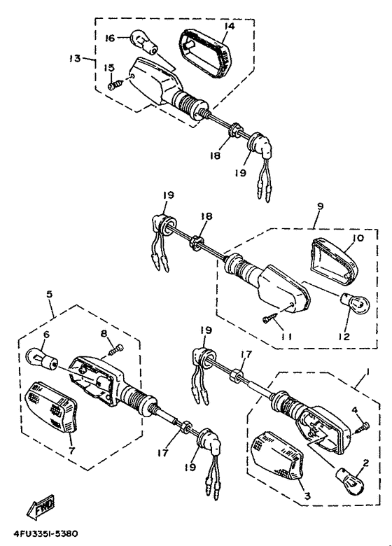 TDR125 Поворотники