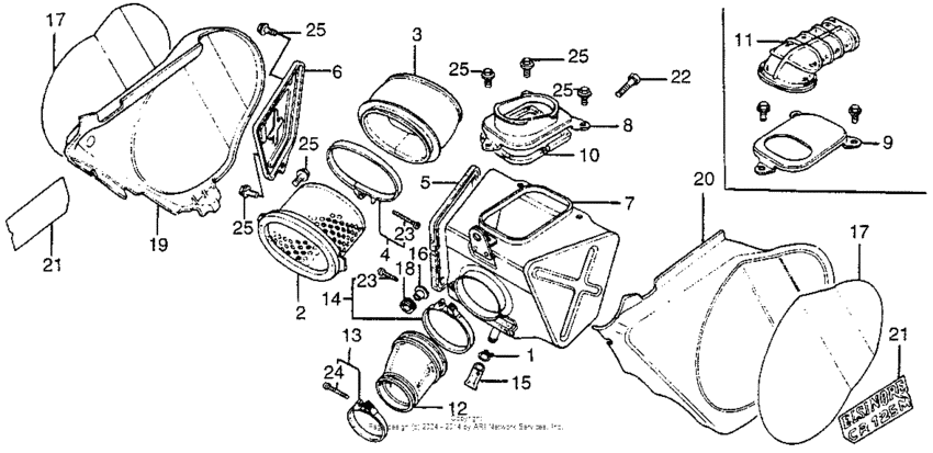 Air cleaner + side cover