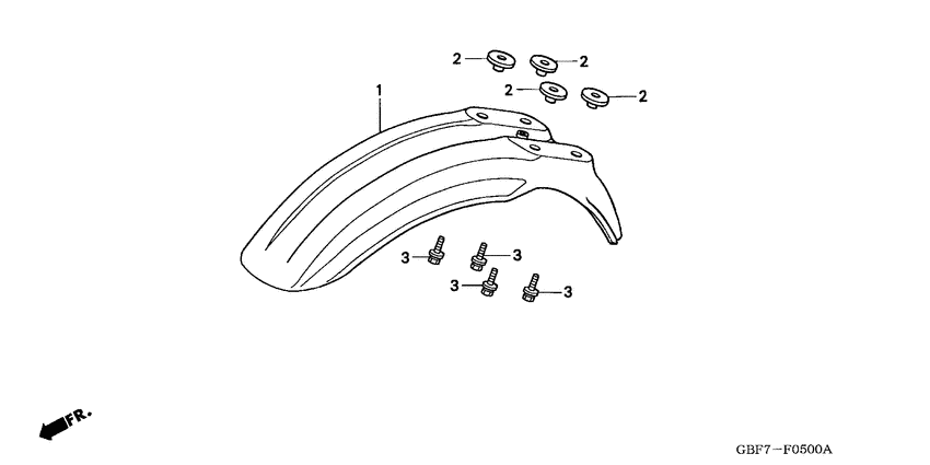 CR85R Переднее крыло